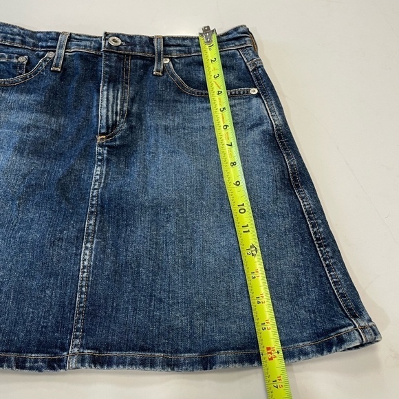 AG Adriano Goldschmied Skirt Denim 27 A Line Jean Dark Y2K Blue - Picture 13 of 14